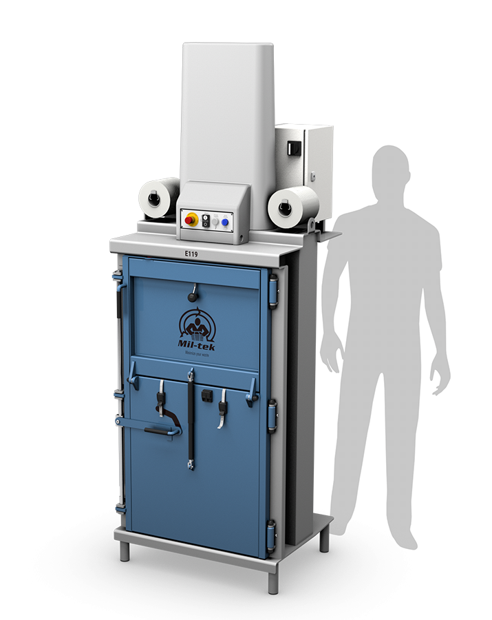 E119 Pressa rifiuti plastica e cartone Elettrica